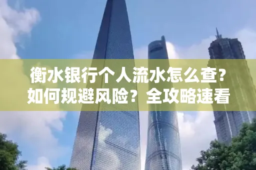 衡水银行个人流水怎么查?如何规避风险?全攻略速看