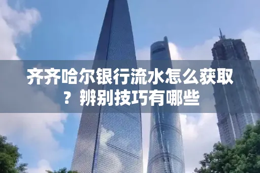 齐齐哈尔银行流水怎么获取？辨别技巧有哪些
